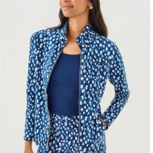 Lilly Pulitzer Vibrant Blue and White Blazer